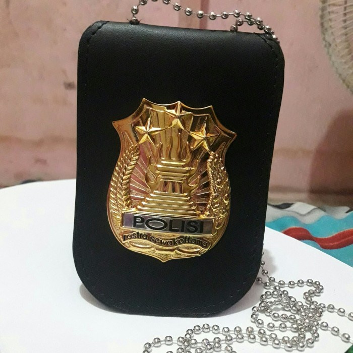 Dompet name tag/kalung lencana polisi