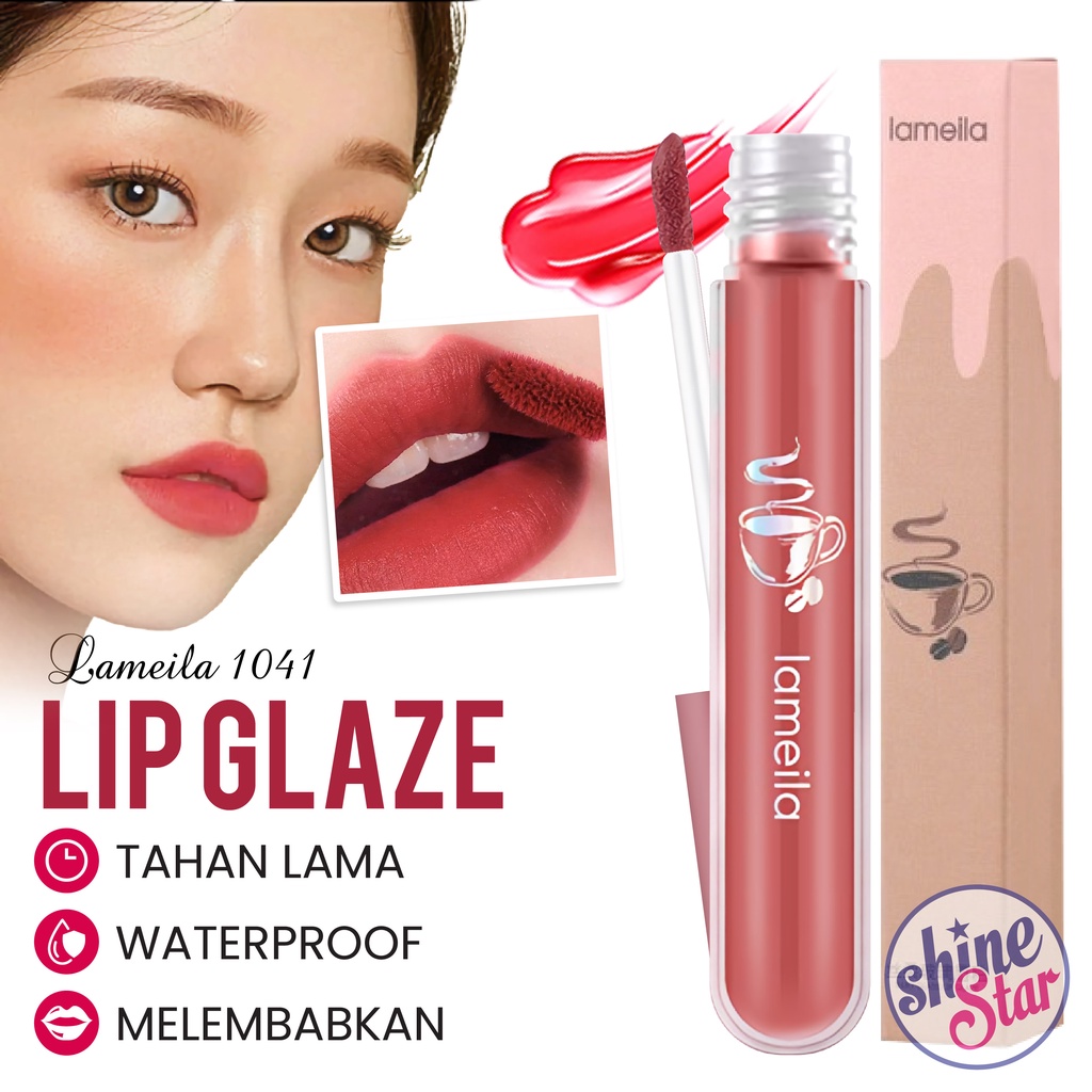 Lameila Liquid 1041 Silky Glass Lip Glos Waterproof &amp; Long Lasting