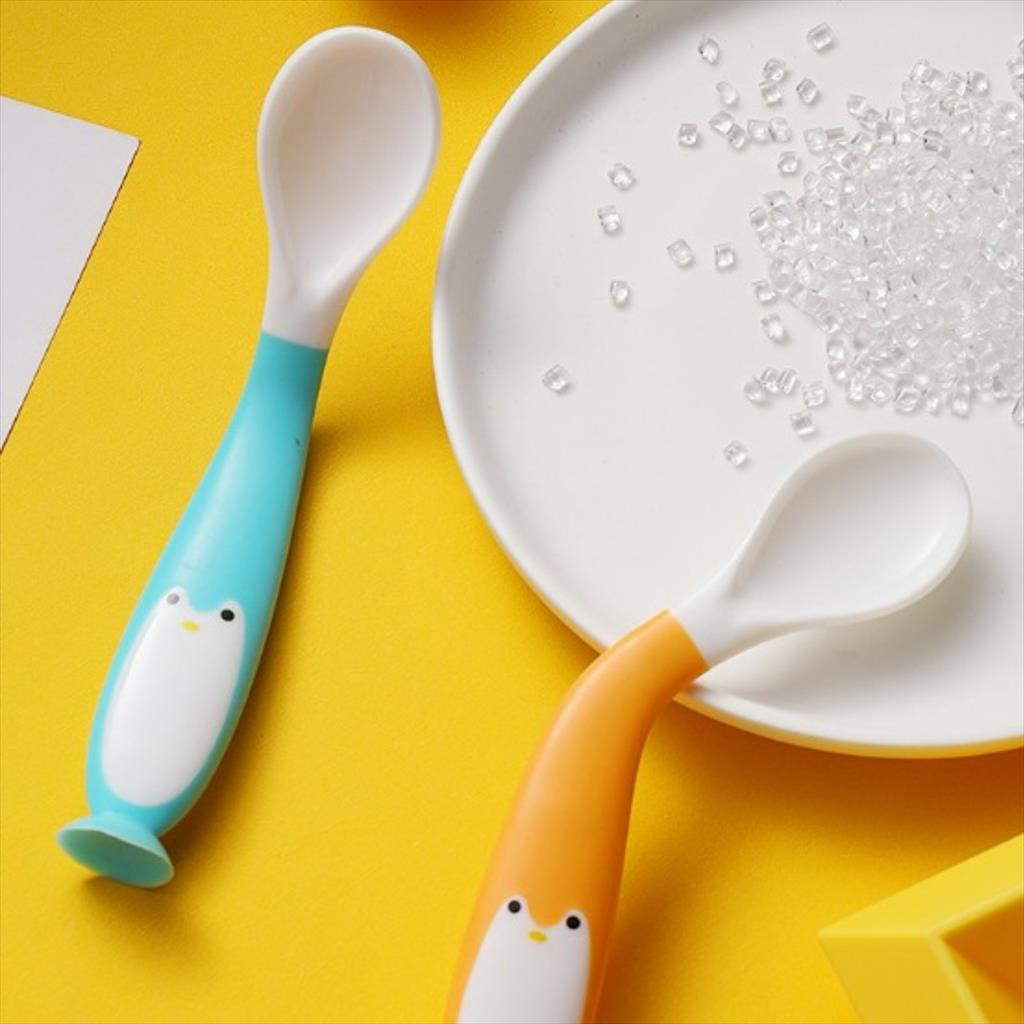 Sendok Makan Anak Bayi Mpasi  Silicone Silikon Penguin Baby Spoon