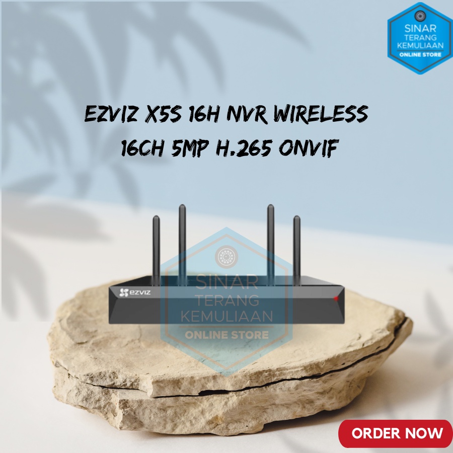 Ezviz X5S 16H NVR Wireless 16Ch 5MP H.265 ONVIF Garansi Resmi 1 Tahun