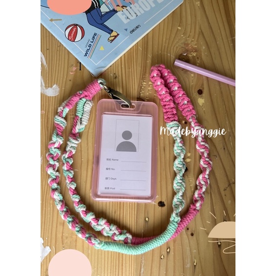 

lanyard, idcard lucu macrame