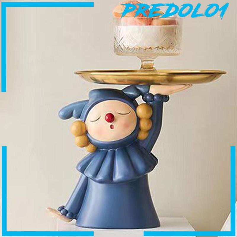 [Predolo1] Patung Badut Modern Memegang Nampan Candy Dish Organizer Untuk Dekorasi Rumah Bar