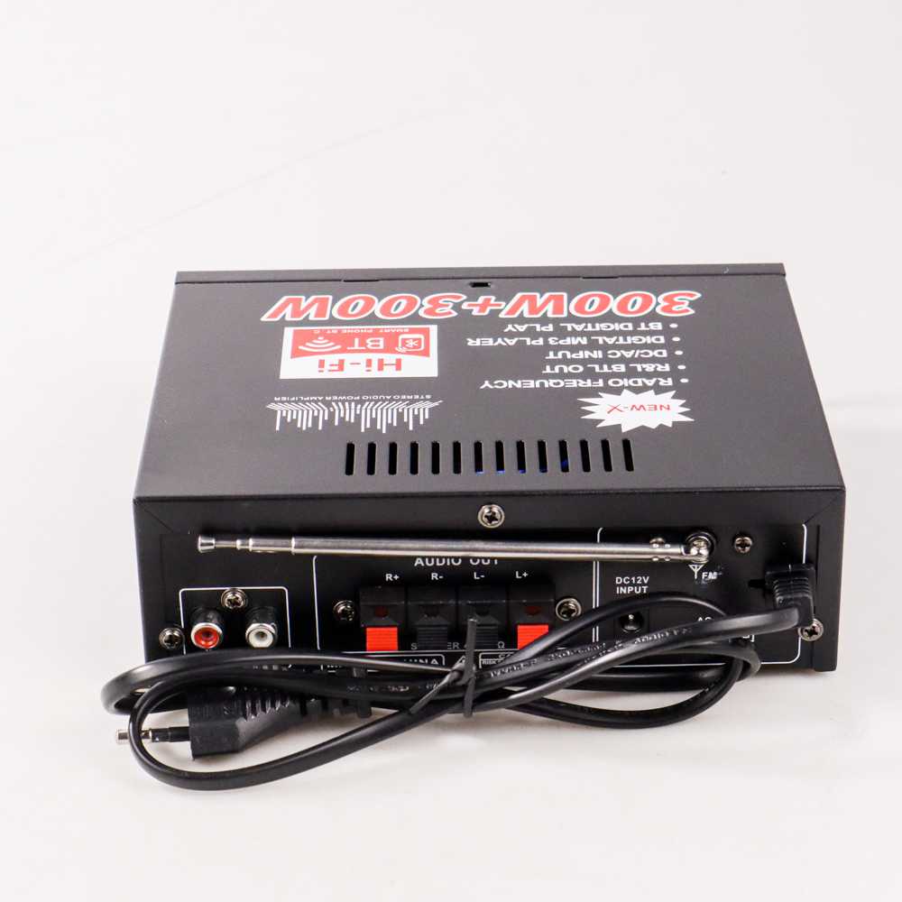 Taffware Bluetooth EQ Audio Amplifier Karaoke Home Theater FM 600W - AV-298BT - ELNK