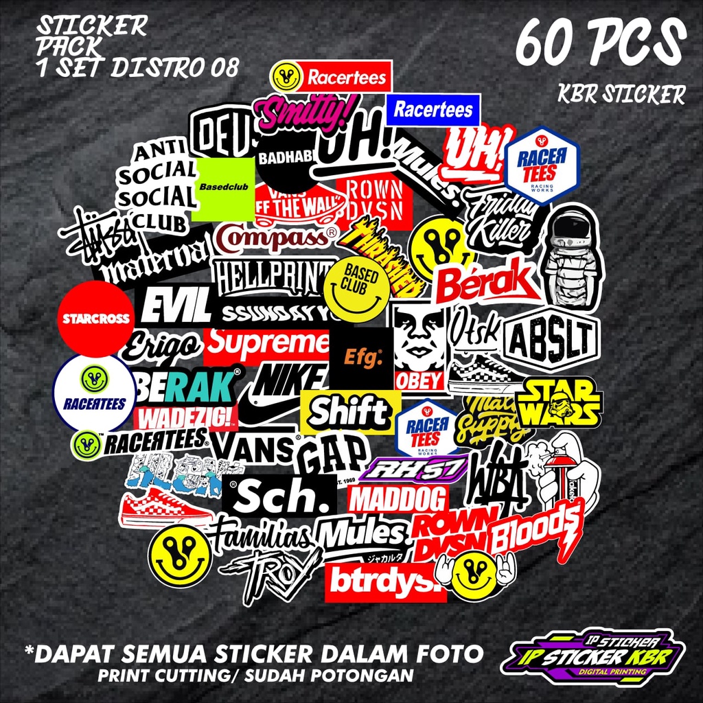 (COD) STICKER PACK DISTRO/ STICKER MOTOR / STICKER CUTTING / STICKER PACK DISTRO