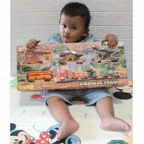 Mainan Kereta Api Dinosaurus Set Train BESAR Keluar Asap