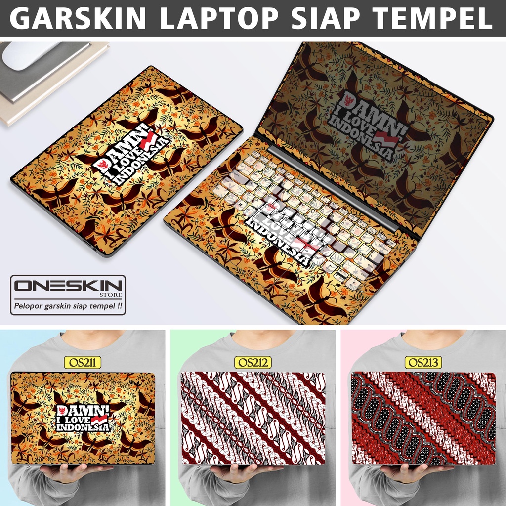 Garskin Sticker Laptop Protector Macbook Full Body Bottom Bezel Palmrest Skin Batik