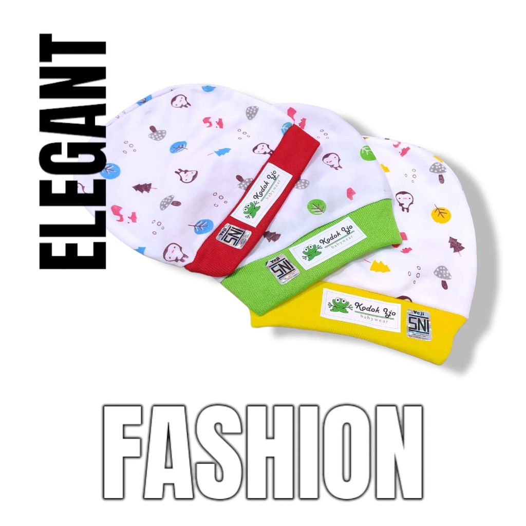 3 pcs Topi Kupluk Bayi Newborn Ciput Baby Laki Laki Perempuan 0-3 bulan