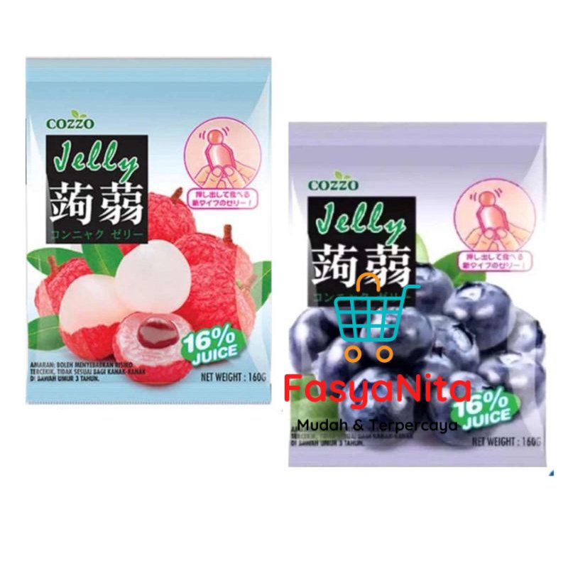 

Cozzo Konyaku jelly Jepang rasa blueberry Lychee 160g