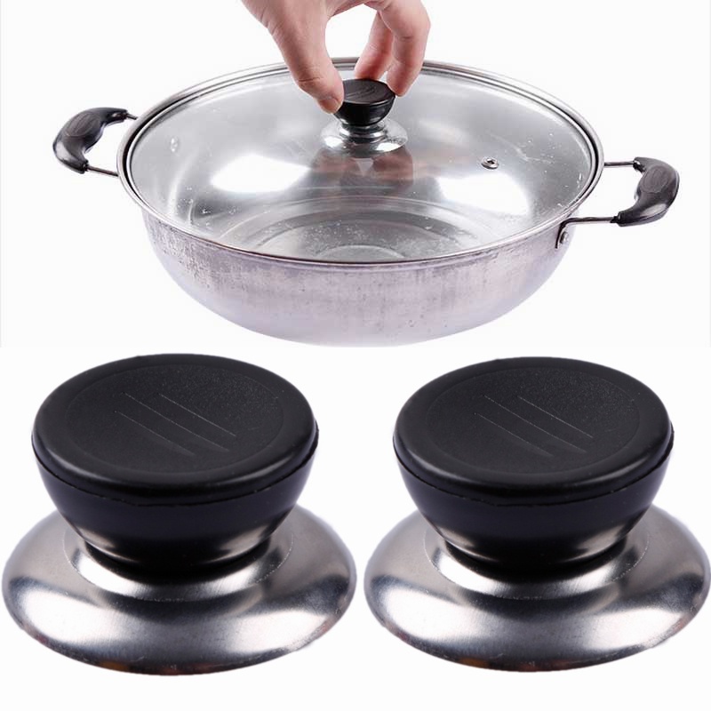 Gesper Ketat Tutup Panci Gagang Stainless Steel Tutup Panci Pegangan Tangan Anti Panas Ketel Cover Knobs Handle Kitchenware Aksesoris Pengganti