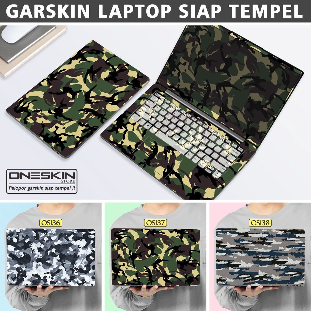 Garskin Sticker Laptop Protector Macbook Full Body Bottom Bezel Palmrest Skin Army Camouflage