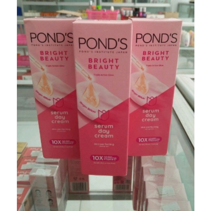 POND'S BRIGHT BEAUTY SERUM DAY CREAM 20G | KRIM PELEMBAB PONDS