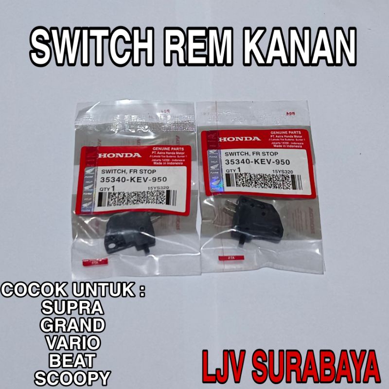 SWITCH REM KANAN HONDA SUPRA GRAND VARIO BEAT SCOOPY SPACY KEV-950