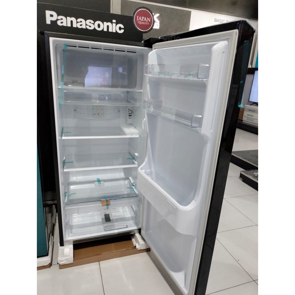 Kulkas Panasonic 1 pintu NR AF 171 Silver dan Hitam kapasitas 155 L