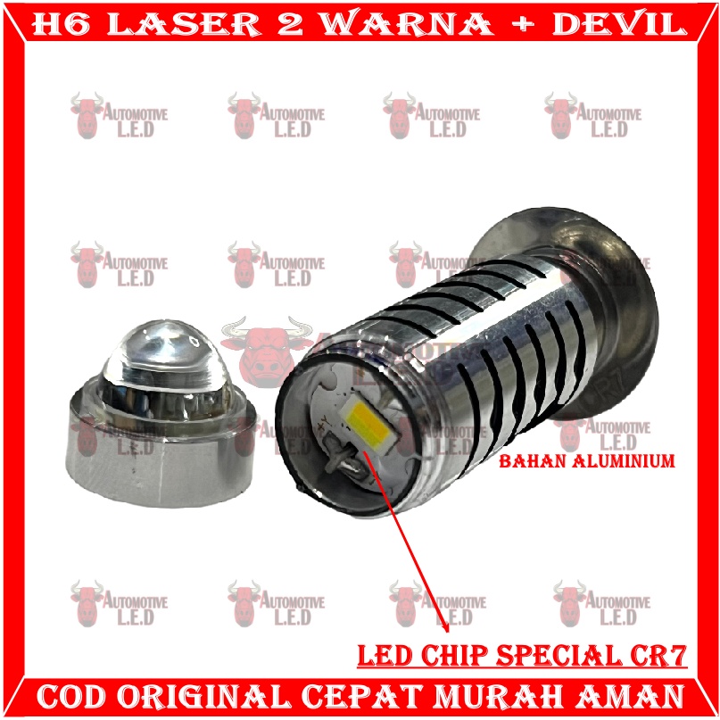 LAMPU LED MOTOR H6 LASER 2 WARNA | LED H6 LASER MOTOR UNIVERSAL | BOHLAM LED H6 MOTOR HIGH LOO