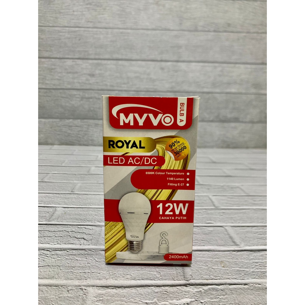 Lampu Emergency LED Bulb Myvo Royal 12 watt Lampu Darurat Super Murah