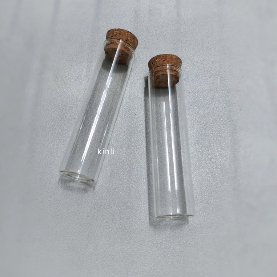 cylinder glass tube cork lid tabung kaca silinder toples serbaguna