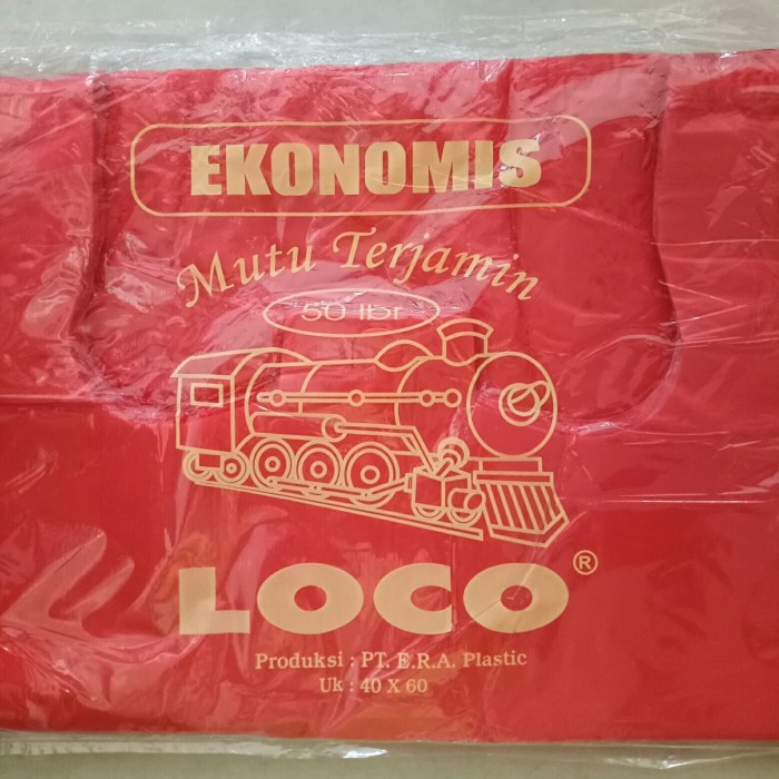 [KReady] Plastik Kresek / Kresek Sampah Merah Loco Ekonomis Ukuran 40X60