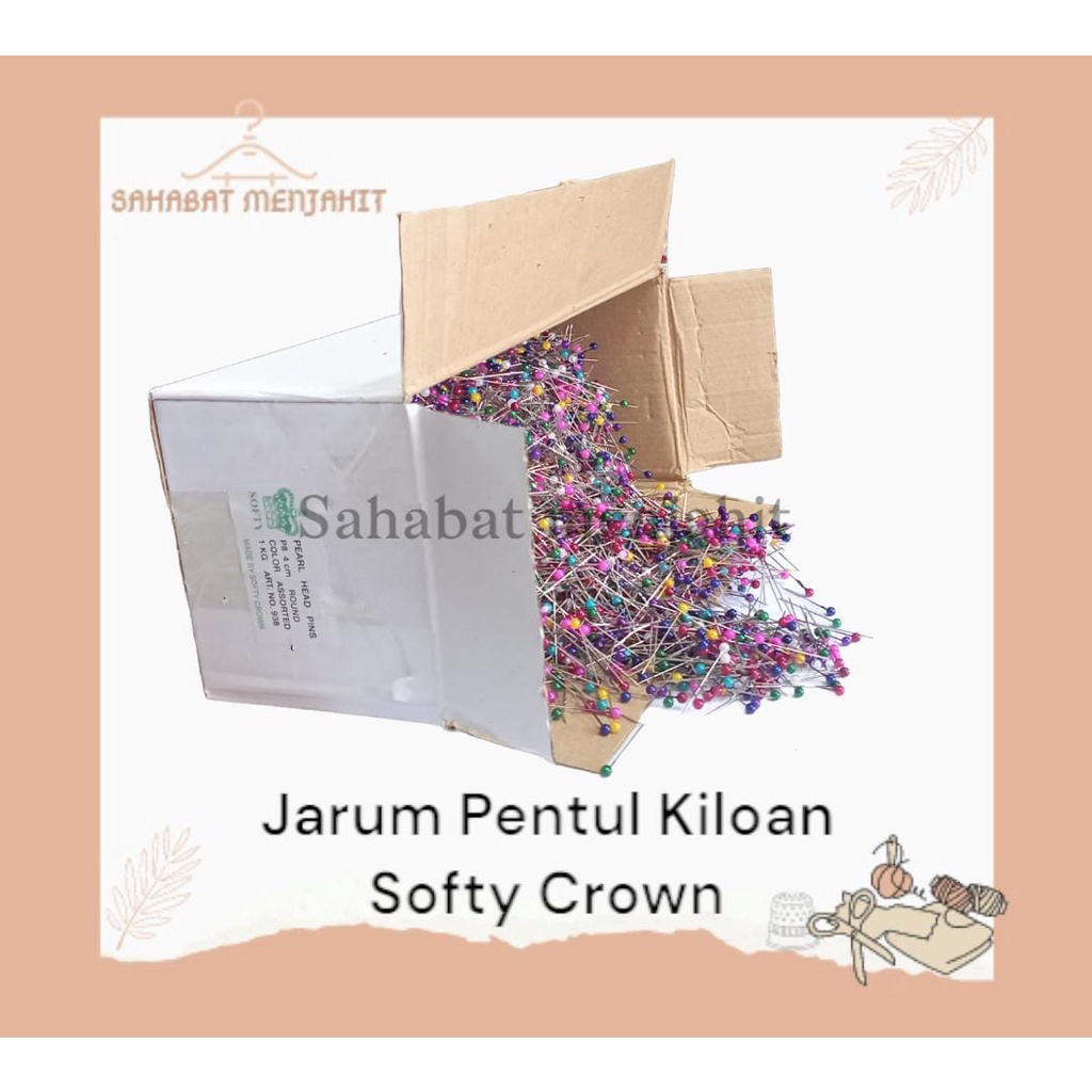 Jarum Pentul / Jarum Pentul Hijab / Jarum Pentul Kiloan PREMIUM SOFTY CROWN
