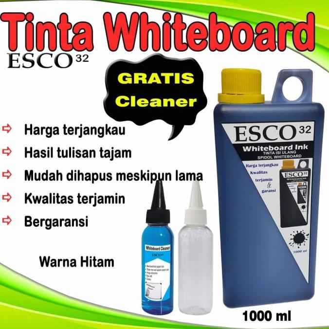 

HOT SALE Tinta spidol whiteboard papan tulis esco 1 ltr Hitam