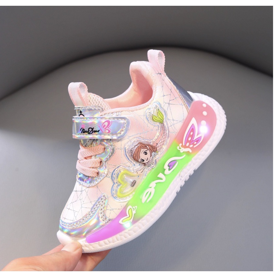 babyfit SOFEYA sepatu lampu LED sneakers anak perempuan import sepatu sekolah casual gs-0515r