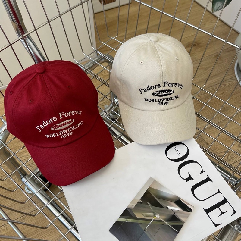 ADORE Topi Baseball Bordir Dad Hat Casual Vintage Polo Cap J'Adore Unisex Trendy By Chikoisme NR
