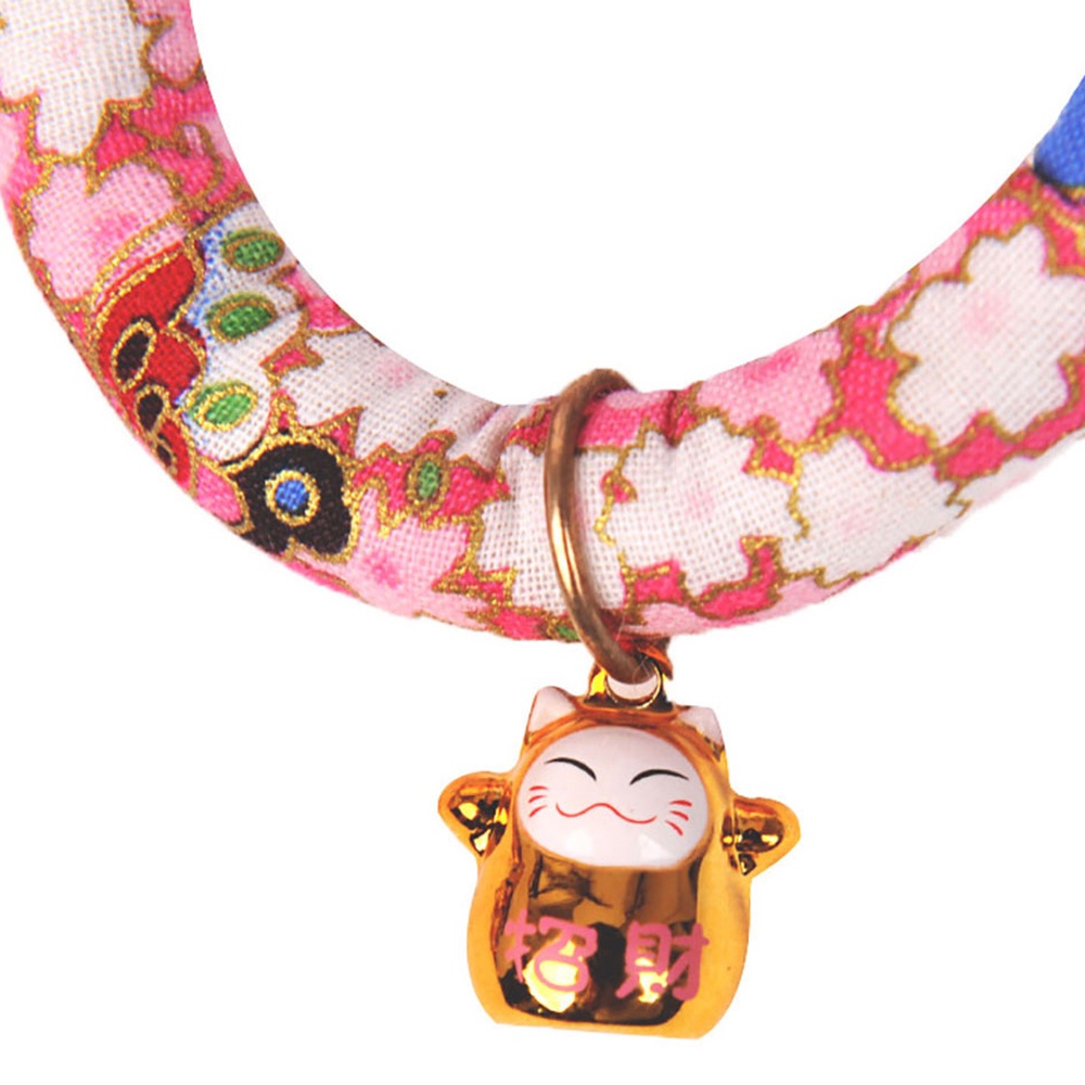 Kalung Kerah untuk Anjing Kucing Hewan Peliharaan Gaya sakura Jepang