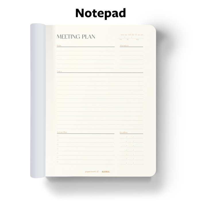 

Papermark X Nama A5 Leather Notebook Navy Blue