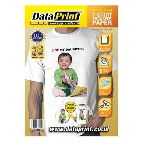 

Transfer Paper DataPrint T-Shirt Stiker Best Quality A4 5sheet