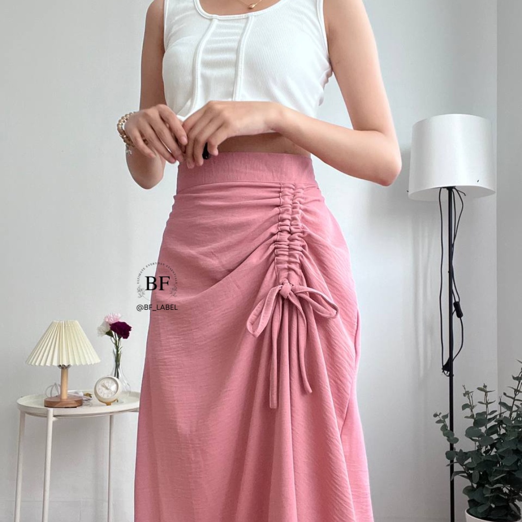 Kalla Skirt 1105 | Rok Serut | Midi Maxi Skirt | Rok Serut Casual Korean Look by@bf_ label