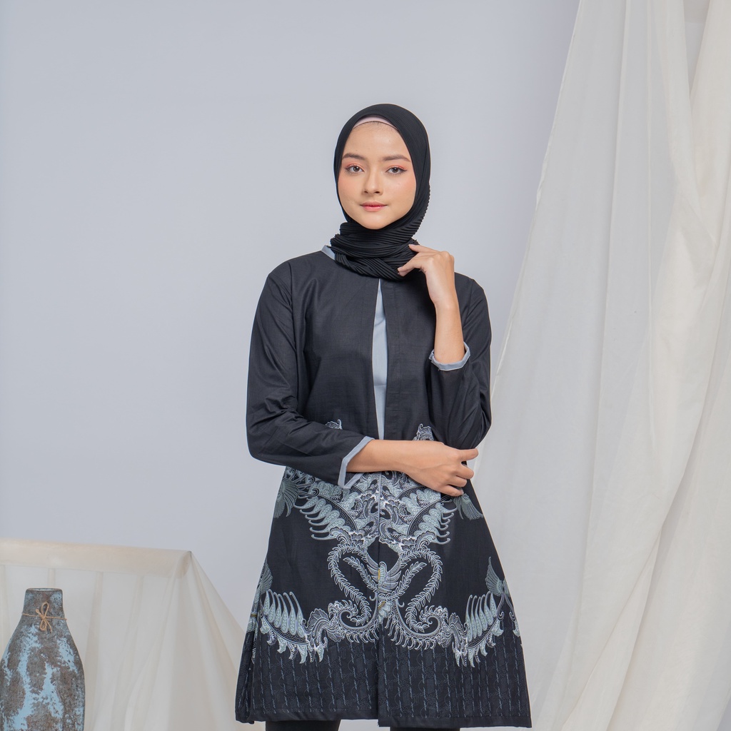 TUNIK KASYAIRA | BAJU BATIK WANITA MODERN MONALISA SIZE M L XL  | BAJU KERJA MUSLIMAH TRENDY - LANGITJUA BATIK SOLO