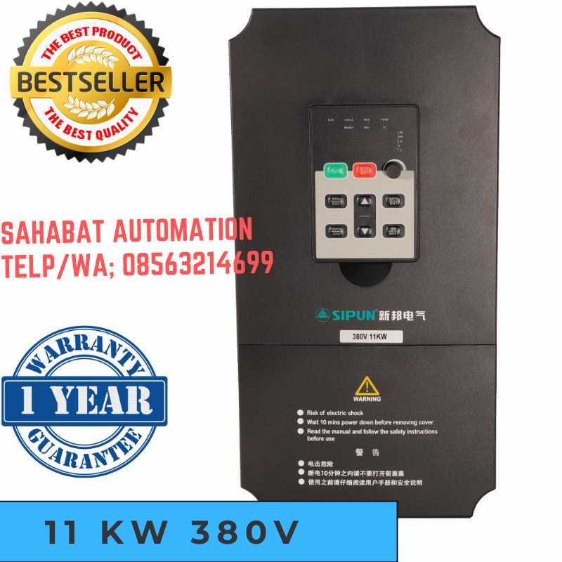 Inverter Motor 11KW 15HP 380V 3Phase Inverter 15 HP 11 KW VFD Sipun
