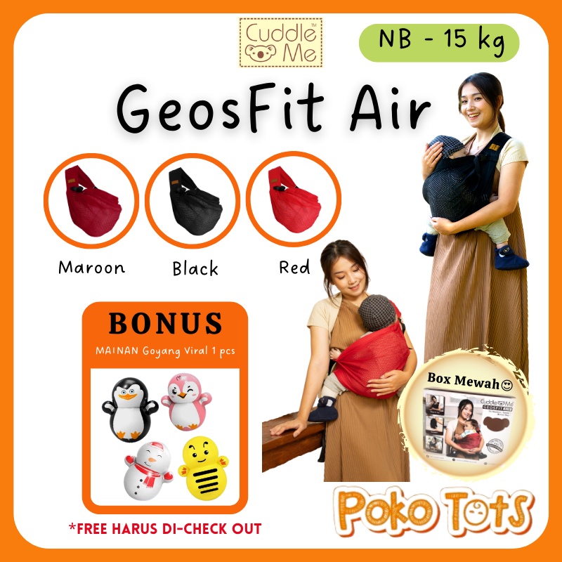 Cuddle Me Geosfit Air Gendongan Adjustable Bayi Geos CuddleMe Geos Fit Air Geos Air Fit Newborn NB M-shape WHS