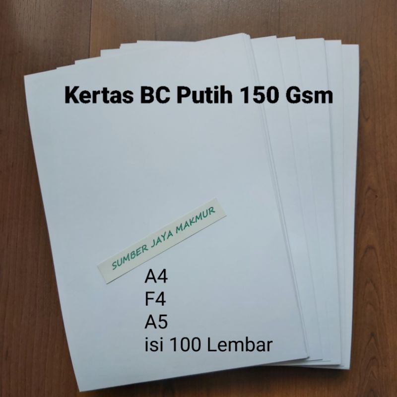 Kertas BC 150 Gsm inkjet - 100 Lembar