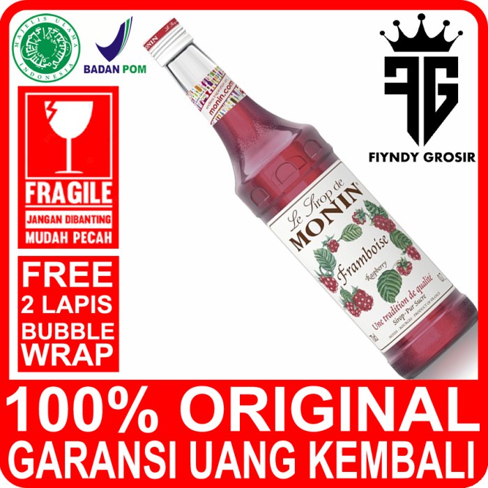 

RASPBERRY SYRUP 700ML MERK MONIN /SIRUP/CAFE/ MONIN/KEDAI/KOPI