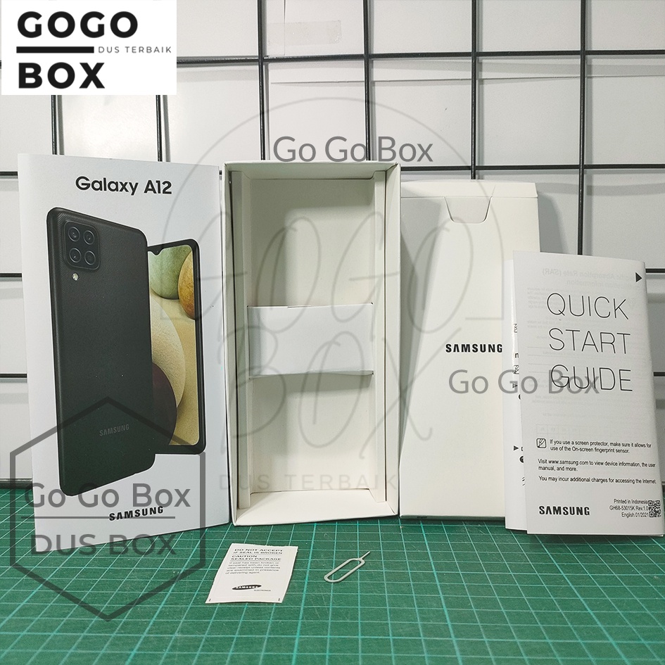 DUS DUSBOX SAMSUNG A12 VERSI TAMPILAN BARU  -GRATIS STICKER- DAN FULLSET -BOX SAMSUNG