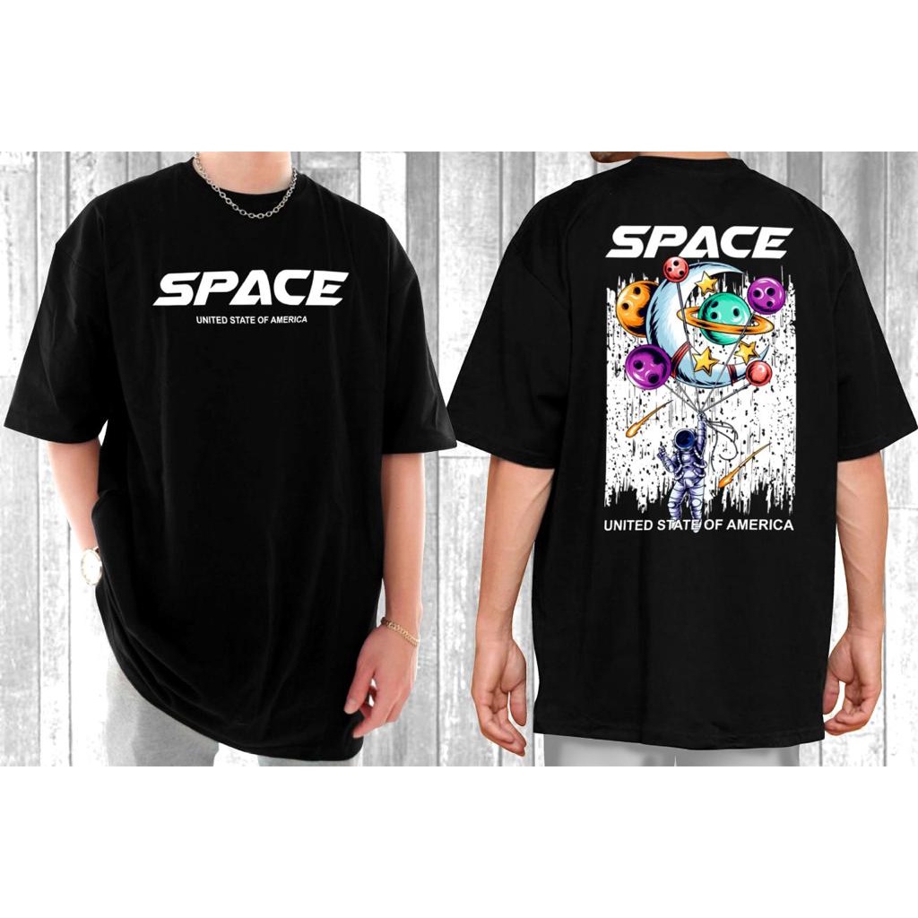 Kaos Polos OVERSIZED Baju Pria OVERSIZED Baju Polos Pria SPACE OS025 RYZB