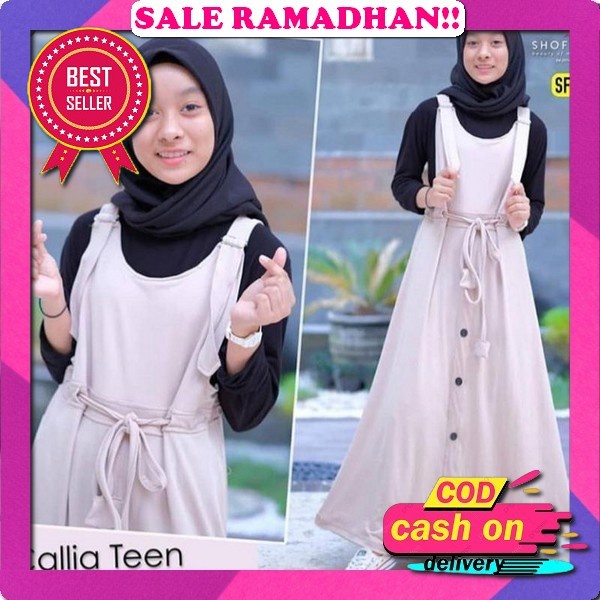 (1-9 Tahun) Gamis Kejora Anak Perempuan / Baju Muslim Anak Cewek Murah / Gamis Polos Anak Perempuan 