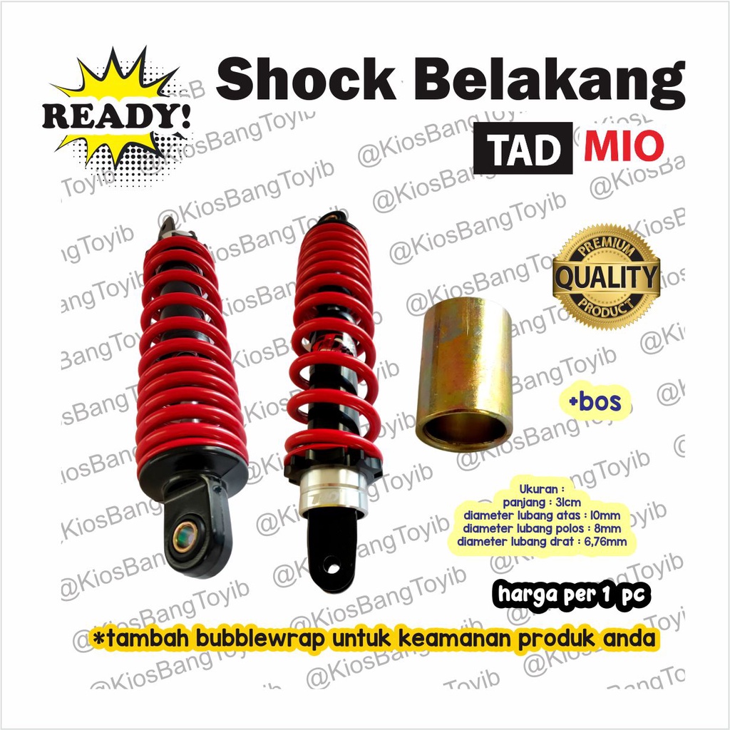 1pc Shockbreaker Shock Belakang MIO MIO J SOUL Mio M3 -- MERAH (TAD)