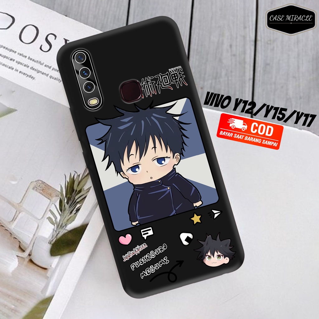 CM Case VIVO Y12 Y15 Y17 Y12i Y11  Softcase Lentur Warna Hitam Macaron Protector Lensa Kamera Kaca  