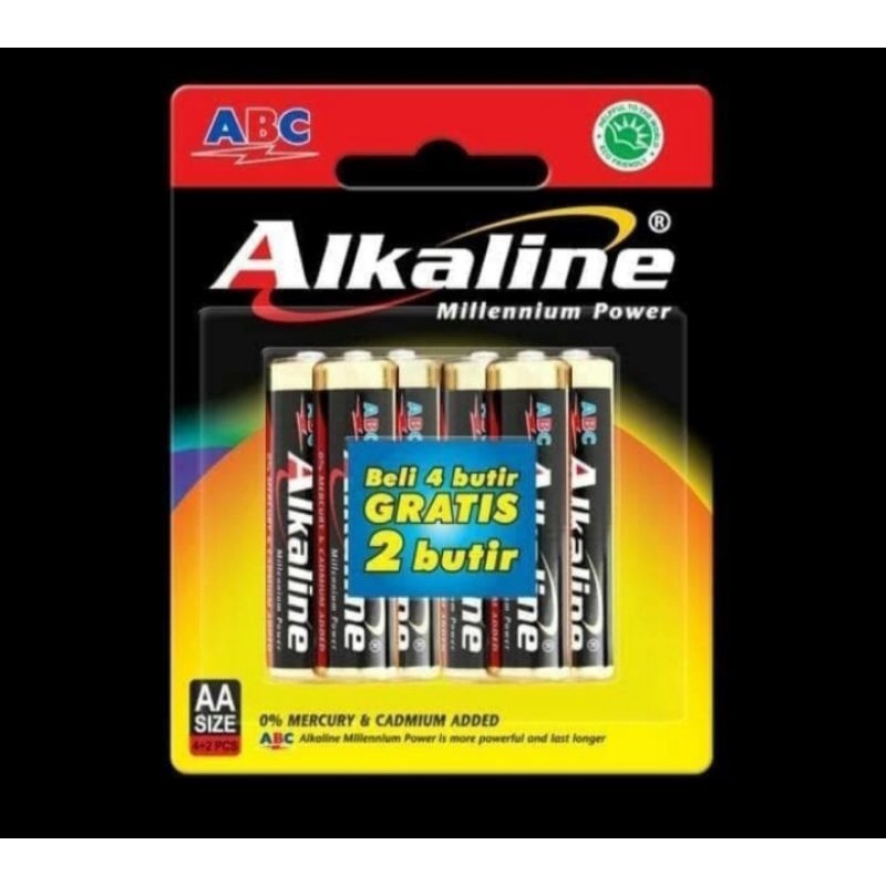 Baterai Alkalin ABC AAA isi 6 (PROMO)