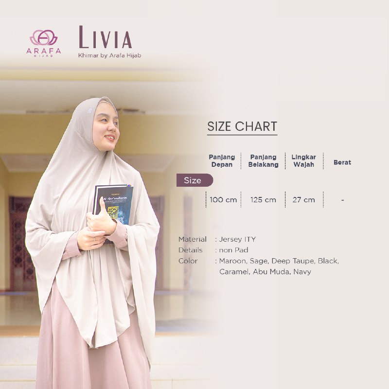 Arafa Hijab – Khimar Livia XL
