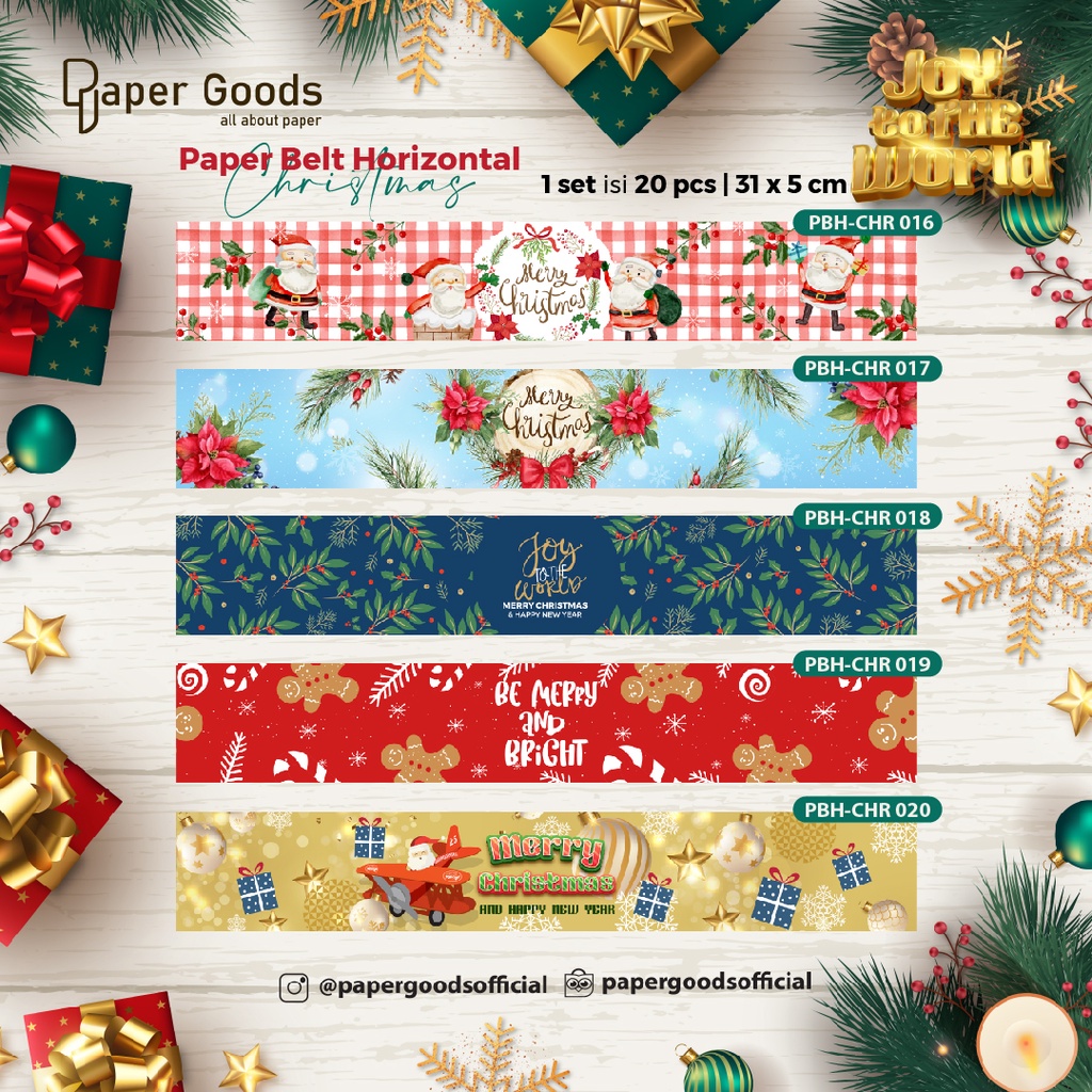 

Paperbelt Horizontal Ucapan Christmas Natal