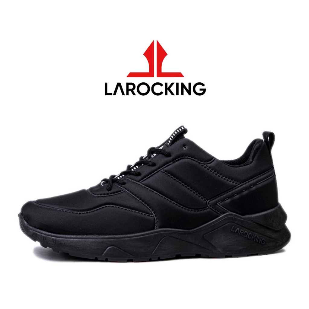 Promo Terbaru Larocking - Dexter Hitam Polos | Sepatu Sneakers Pria