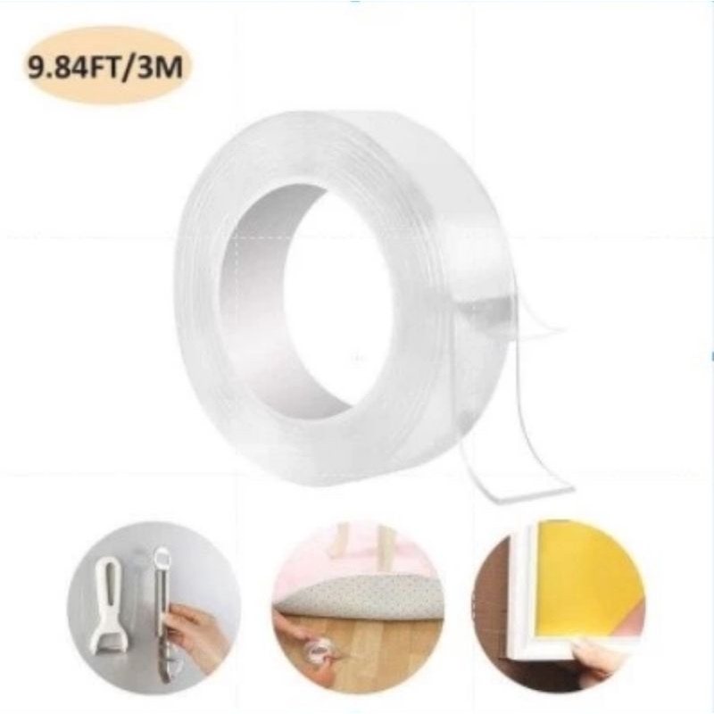 

Double Tape Isolasi Nano Magic 3m/Tranparan Bening