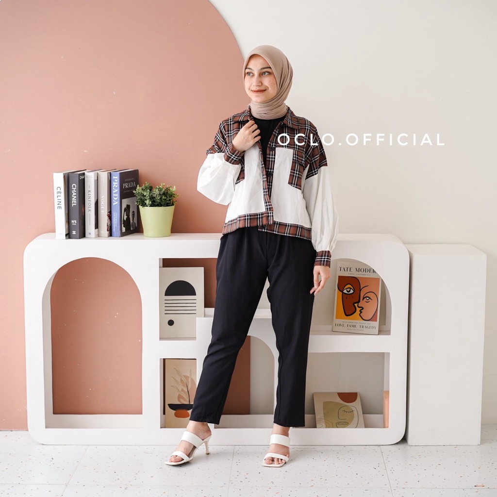 Zione Shirt | atasan wanita combi casual basic