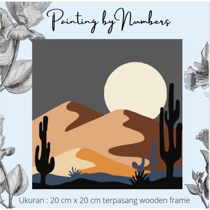 

[TERBARU] DIY painting by number 20x20cm kerajinan tangan - ARABIC NIGHT - PAINT ONLY