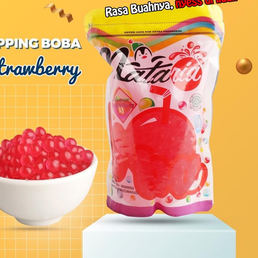 

Terbaru⭐-Popping Boba Strawberry 500gr - Poping Jelly Nataria - Bandar Powder