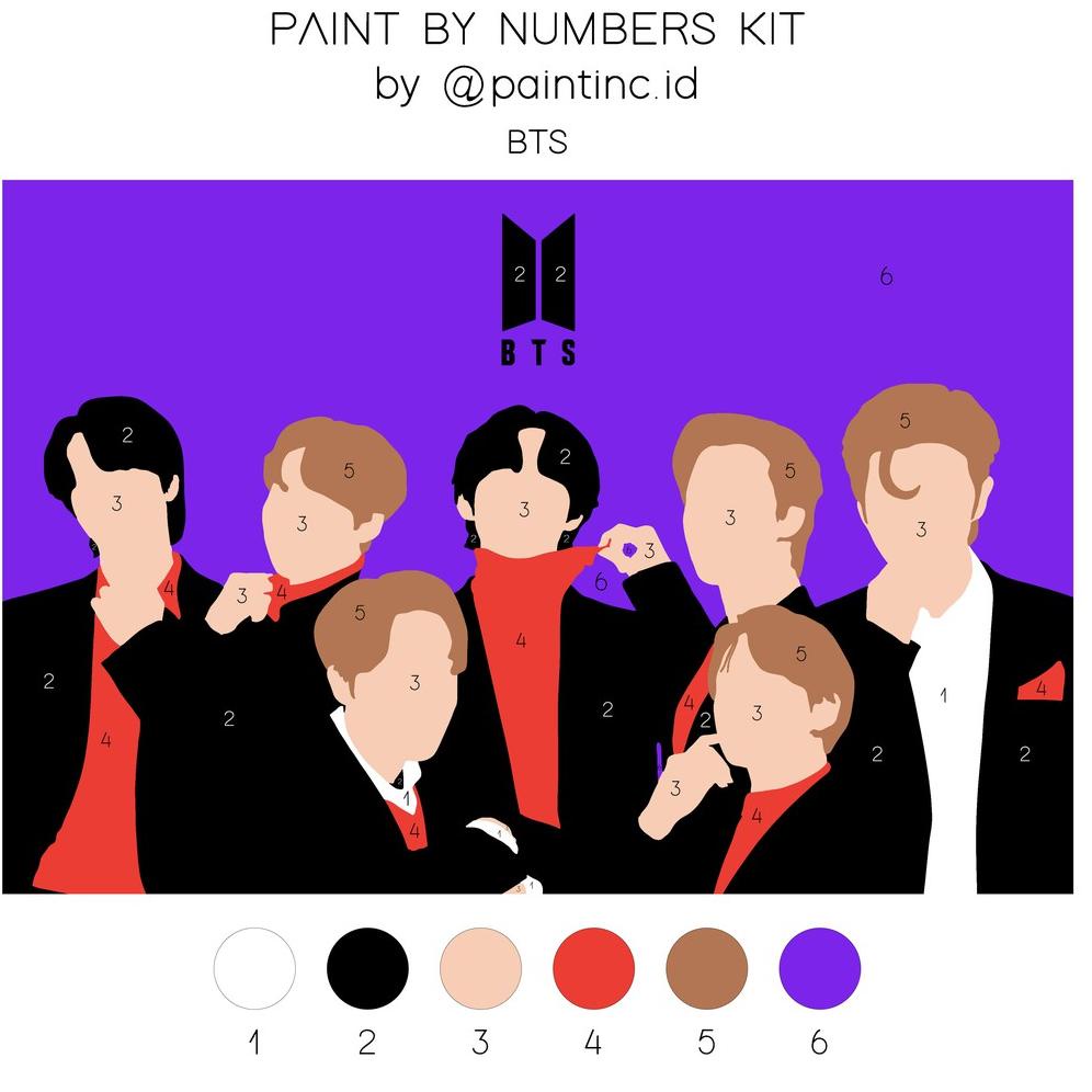 

GD6 Paint by Numbers Kit: BTS | Paint Inc. ID | Painting Kit | Paint by Number | Paint Kit ✵Ready