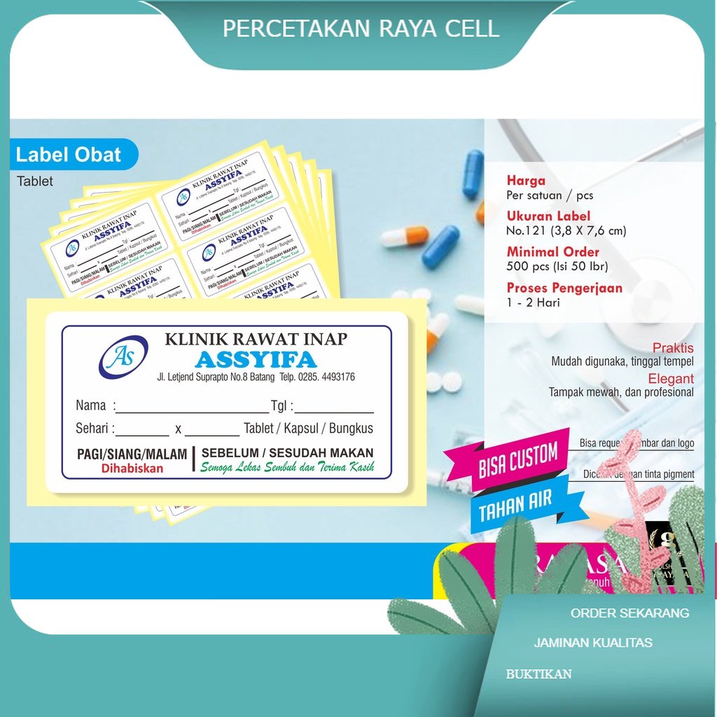 

LABEL OBAT TABLET, LABEL STIKER OBAT, LABEL TABLET, ETIKET OBAT, ETIKET TABLET