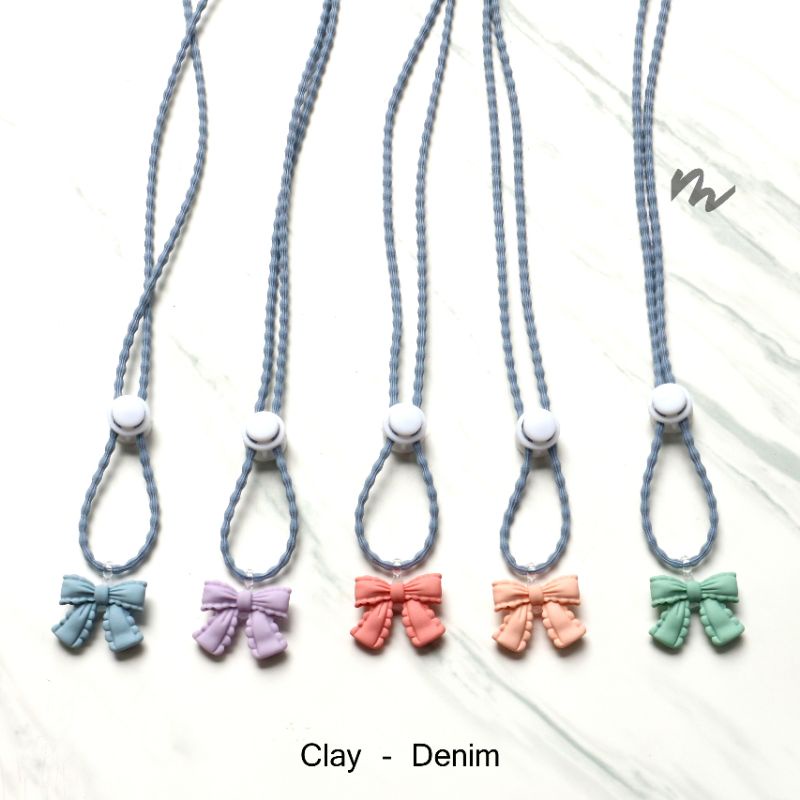 STRAP MASKER CLAY DENIM / STRAP MASKER CLAY / STRAP MASKER / TALI MASKER / PENGAIT MASKER / KALUNG M